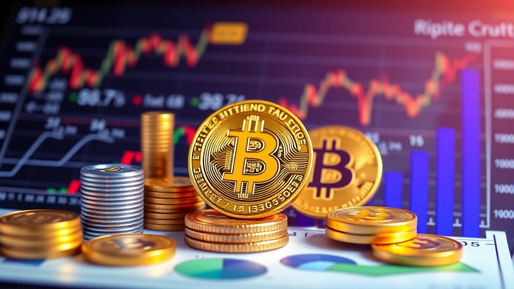 Photorealistic image of a diversified investment portfolio visualization with Bitcoin alongside traditional assets like stocks and bonds, showing balanced allocation strategy in a professional financial setting