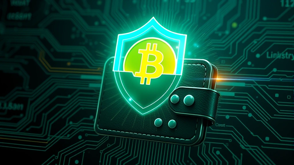 Secure digital wallet concept with Bitcoin symbol protected by holographic security shield, representing crypto asset protection and storage, futuristic technology aesthetic