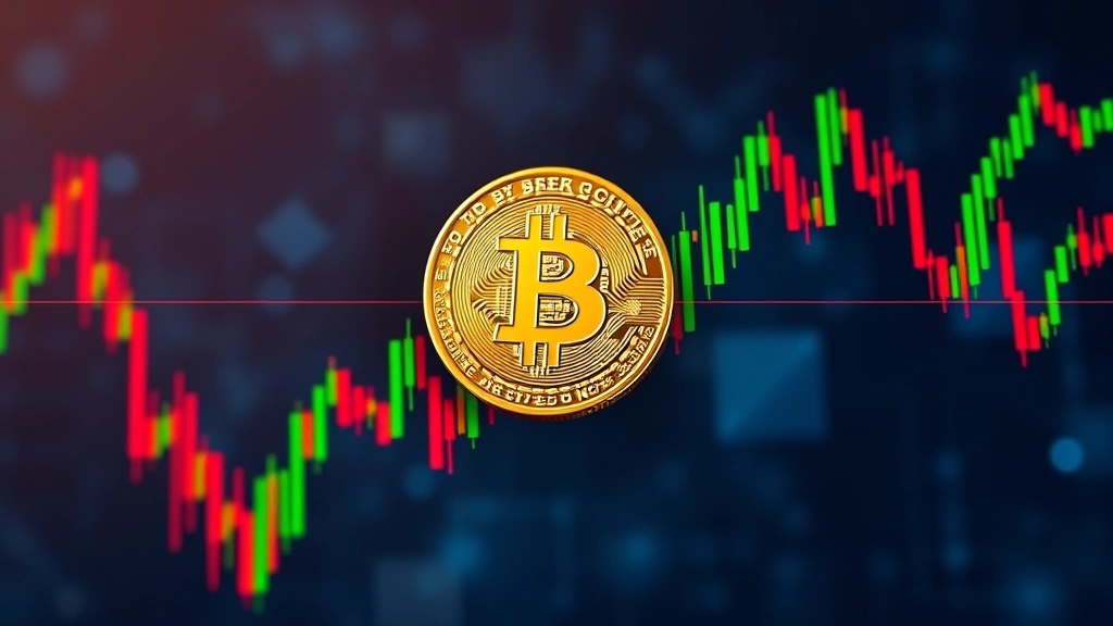 Cryptocurrency market volatility visualization with Bollinger Bands expanding around Bitcoin price action, dramatic price movements captured, abstract blockchain technology background