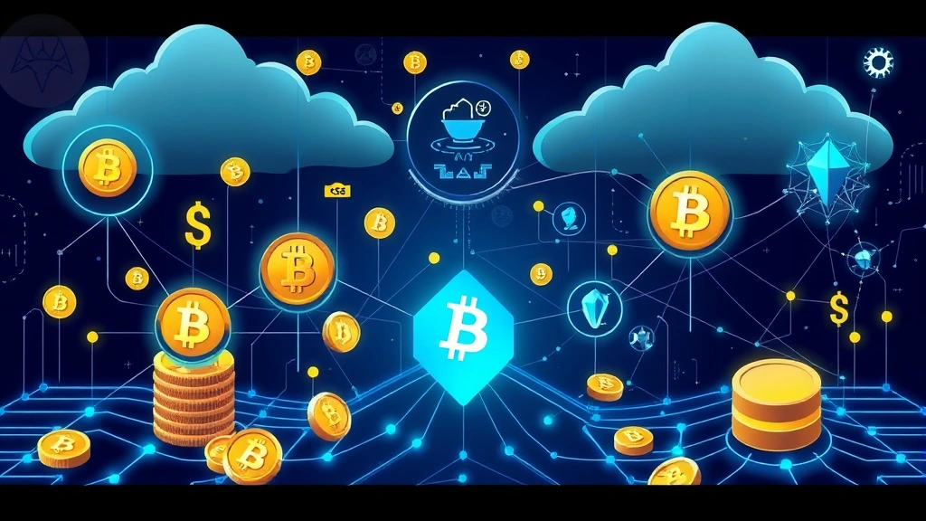 Digital payment ecosystem illustration showing multiple cryptocurrencies and blockchain solutions competing in a modern fintech marketplace, symbolizing Bitcoin Cash competition with layer-two networks and alternative blockchains