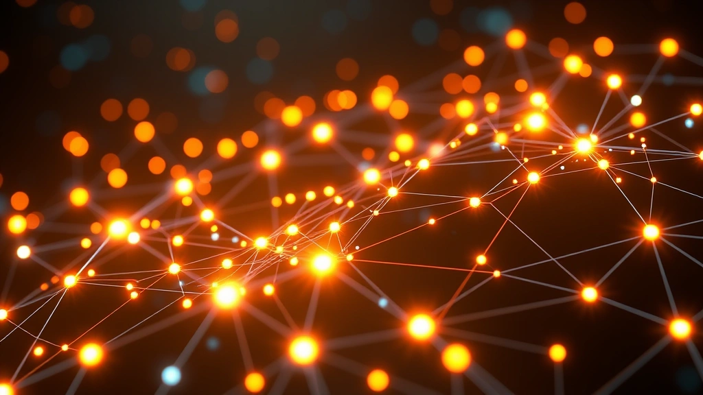 Digital visualization of Bitcoin blockchain network expanding with glowing nodes and connections, representing network growth and adoption acceleration