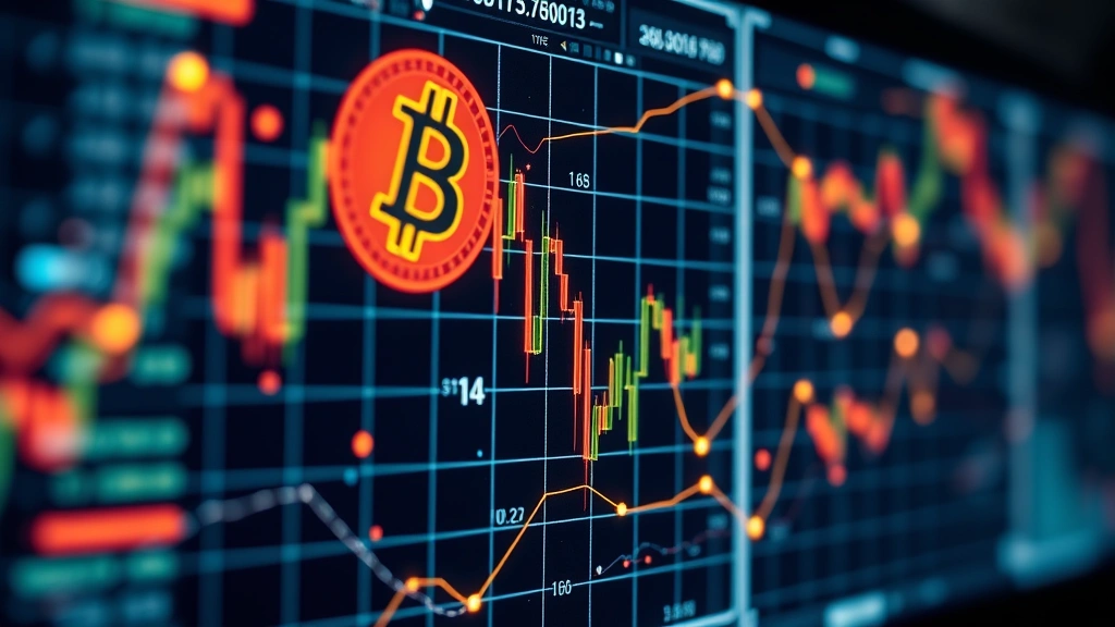 Close-up of digital cryptocurrency market data flowing across transparent screens, abstract blockchain network nodes connected with glowing lines, representing technical analysis and Bitcoin price movements