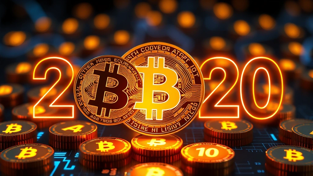 Digital representation of Bitcoin halving mechanism showing coin supply reduction visualization with glowing cryptocurrency symbols, representing the 2020 halving anticipation that drove 2019 market psychology