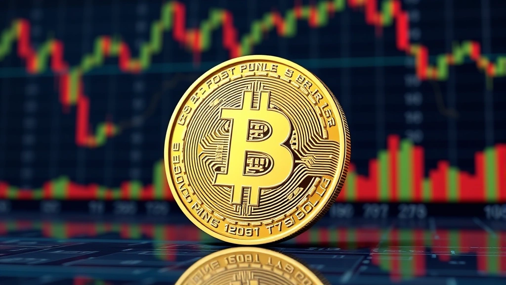 Digital Bitcoin coin with Philippine flag colors and financial charts in background, photorealistic 3D rendering, no text or symbols