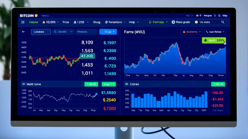 Digital interface showing Bitcoin price conversion charts with multiple currency symbols, real-time data streams, and cryptocurrency market analytics displayed on a modern computer screen with clean blue and silver design elements