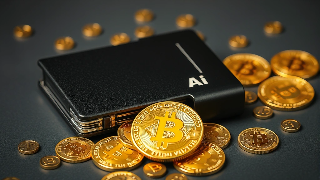 Photorealistic image of a secure hardware wallet device next to scattered Bitcoin coins, illustrating cryptocurrency security practices and safe storage methods for digital asset protection
