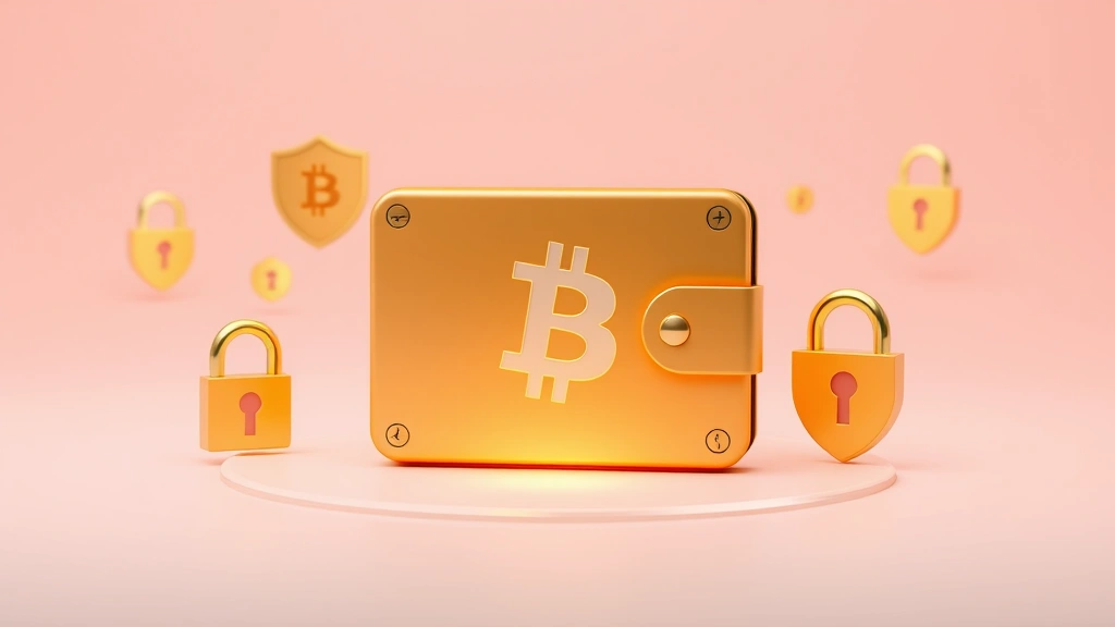 Photorealistic image of a secure hardware wallet device with Bitcoin symbol, surrounded by digital security elements like padlocks and shield icons rendered in 3D, modern minimalist design, soft lighting, no text or labels, emphasizing security and protection
