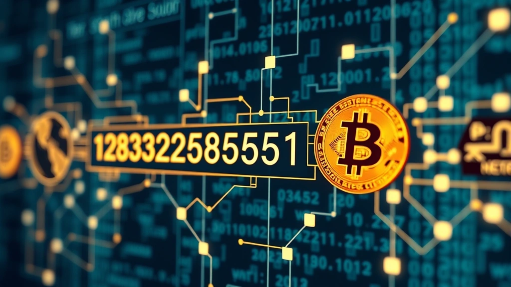 Photorealistic digital illustration of a Bitcoin address being traced through multiple transactions on a blockchain ledger, showing connected nodes and transaction paths, sophisticated security and surveillance theme, no text or numbers visible