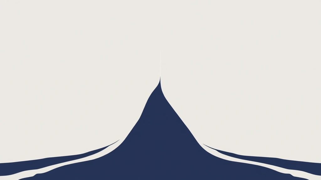 Abstract representation of binary decision making with two diverging paths, one ascending and one descending, representing Bitcoin price prediction outcomes, minimalist crypto visual