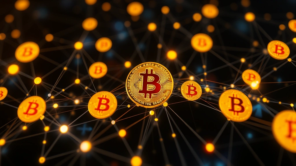 Bitcoin network visualization showing institutional capital flows and adoption patterns, abstract blockchain technology representing major institutional players entering cryptocurrency markets