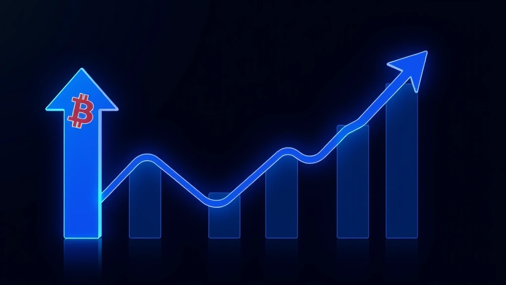 Abstract visualization of upward and downward trending arrows with Bitcoin and USD symbols in modern cryptocurrency trading environment, clean design without charts or tickers