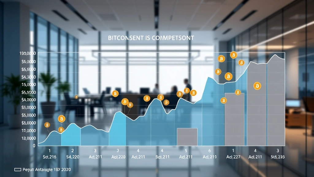 Cryptocurrency portfolio comparison chart showing Bitcoin dominance in market adoption with institutional investors analyzing blockchain data on holographic displays in modern office