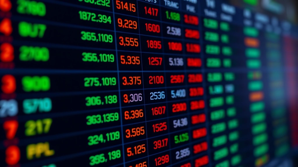 Close-up of a bitcoin exchange platform displaying live order book with buy bids in green and sell asks in red, showing price levels and volume quantities