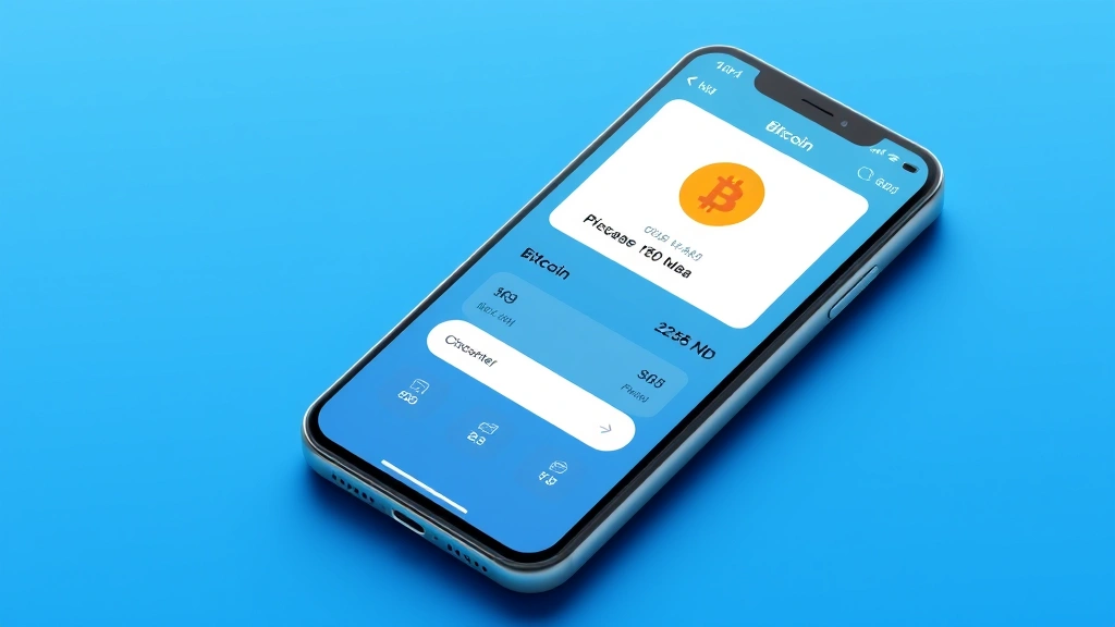 Digital wallet interface showing Apple Pay integrated with cryptocurrency exchange, modern smartphone displaying Bitcoin purchase screen with secure lock icon, minimalist design with blue and green accents representing financial transactions
