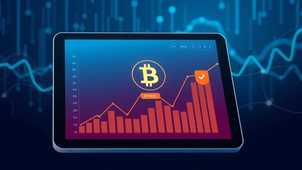 Digital illustration of cryptocurrency exchange platform on tablet screen, Bitcoin coin graphic, secure transaction flow, blockchain network background, minimalist design, no readable text or data