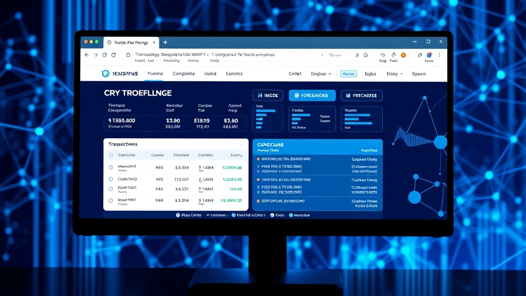 Blockchain explorer website interface displayed on desktop monitor showing transaction data and wallet addresses, cryptocurrency network technology visualization, clean interface design, professional financial technology setting