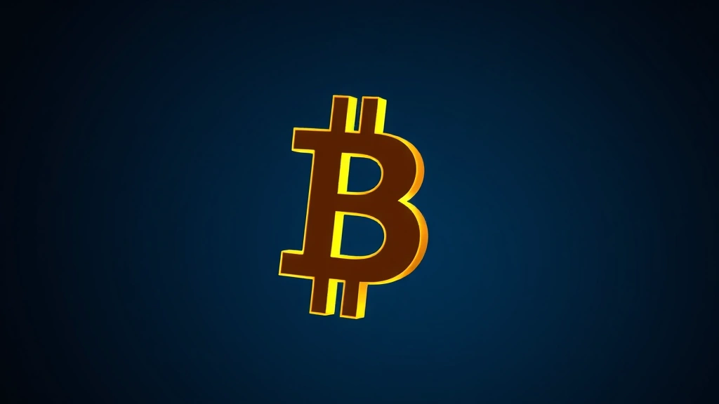 Close-up of a Bitcoin symbol glowing with golden light against a dark blue gradient background, representing digital currency value and blockchain technology, photorealistic 3D rendering