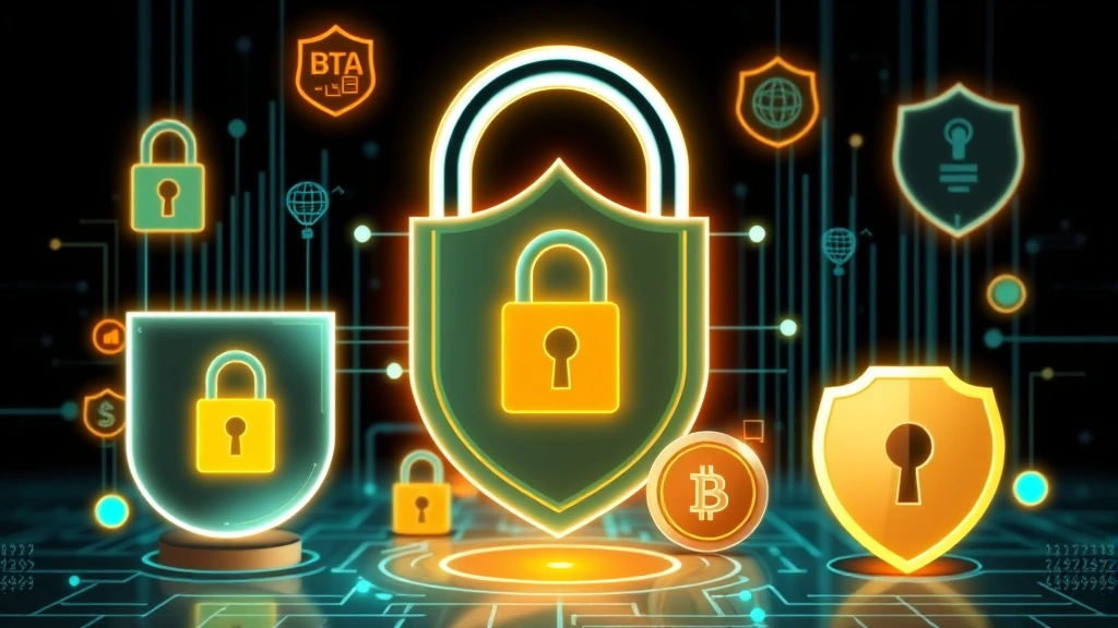 Modern financial compliance and security concept illustration featuring digital locks, data protection shields, and regulatory oversight elements in a sleek corporate aesthetic