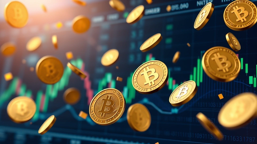 Digital currency exchange interface concept with cryptocurrency coins floating, representing financial technology and investment opportunities, photorealistic rendering, no ticker symbols or text