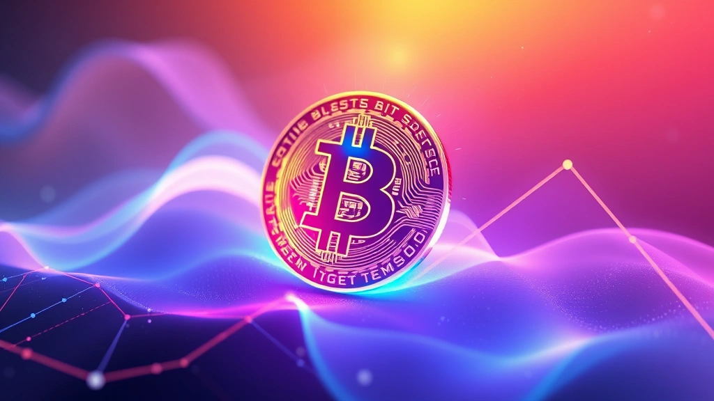 Photorealistic image of a glowing holographic Bitcoin surrounded by a rainbow-colored spectrum gradient, representing data visualization and cryptocurrency analysis in a futuristic blockchain environment