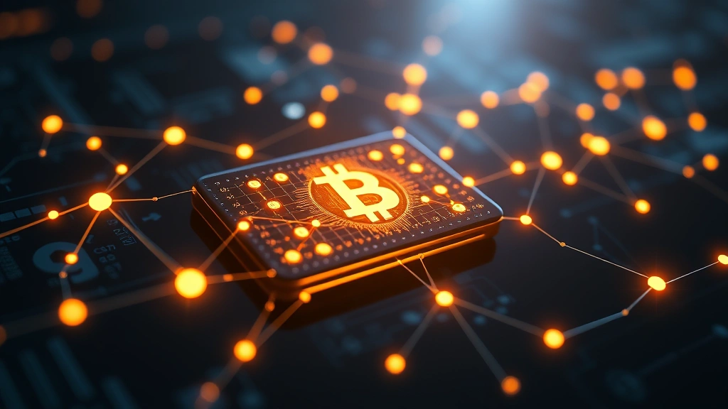 Secure digital wallet visualization showing blockchain technology, glowing nodes connected by light trails, representing cryptocurrency security and decentralized transactions in a dark tech environment